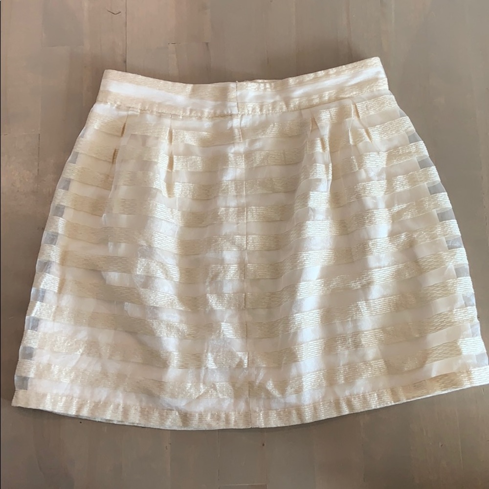 Women’s Cream Striped Skirt